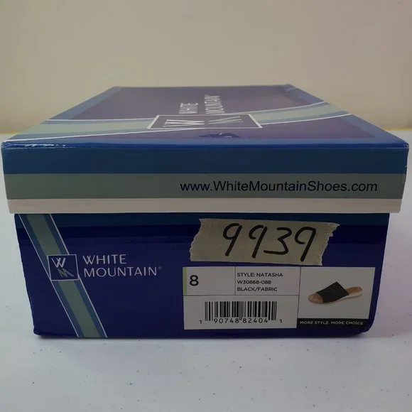 White Mountain Womens Black Platform Rhinestone Perforated Natasha Wedge - Picture 7 of 7